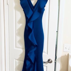 Royal blue evening dress
